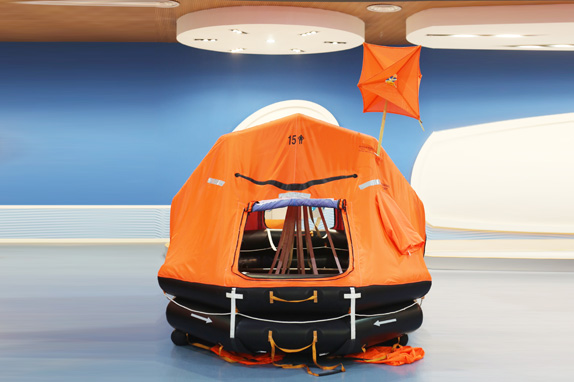 KHZD型自扶正可吊式气胀救生筏